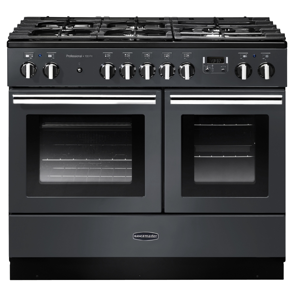 Rangemaster PROPL100FXDFFSL/C Professional Plus FX 100cm Dual Fuel Range Cooker 123390 - SLATE