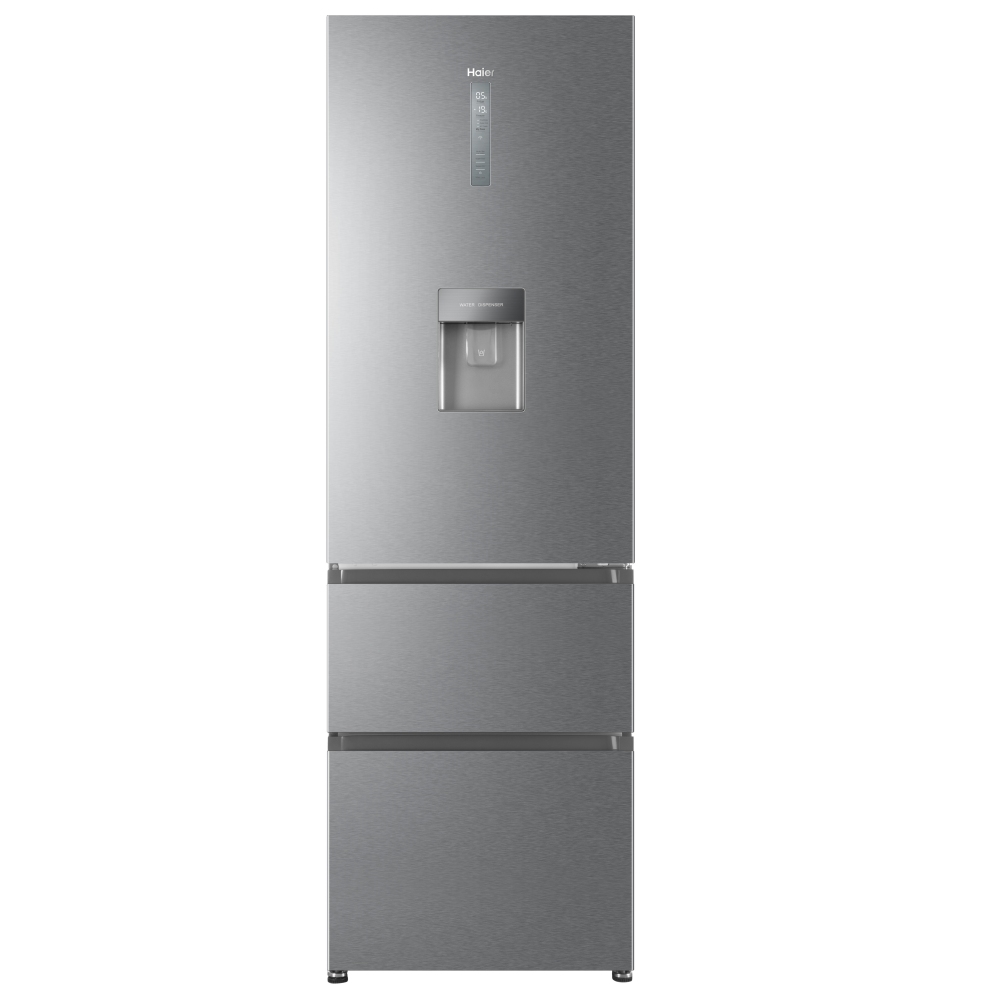 Haier HTR3619FWMP 3D Series 3 60cm MyZone Frost Free Fridge Freezer With Water - SILVER