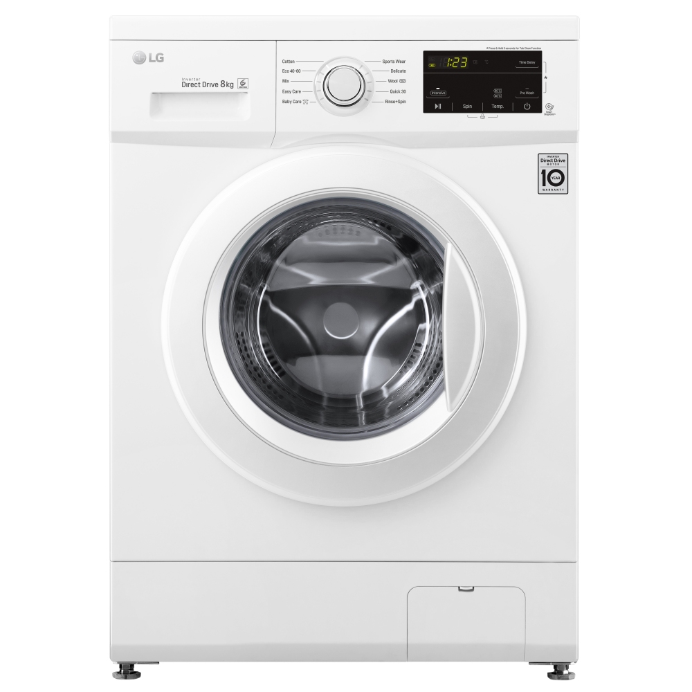 LG F4MT08WE 8kg Washing Machine 1400rpm - WHITE
