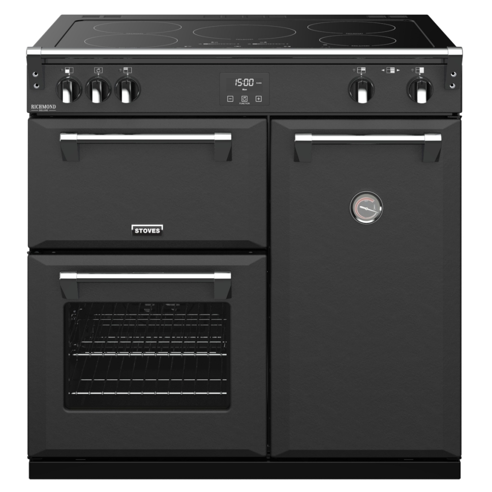 Stoves RICHMOND DX S900EICBAGR 10914 Richmond Deluxe 90cm Induction Range Cooker - ANTHRACITE GREY
