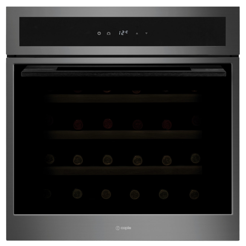Caple WC6100GM 60cm Integrated In Column Wine Cooler - GUNMETAL