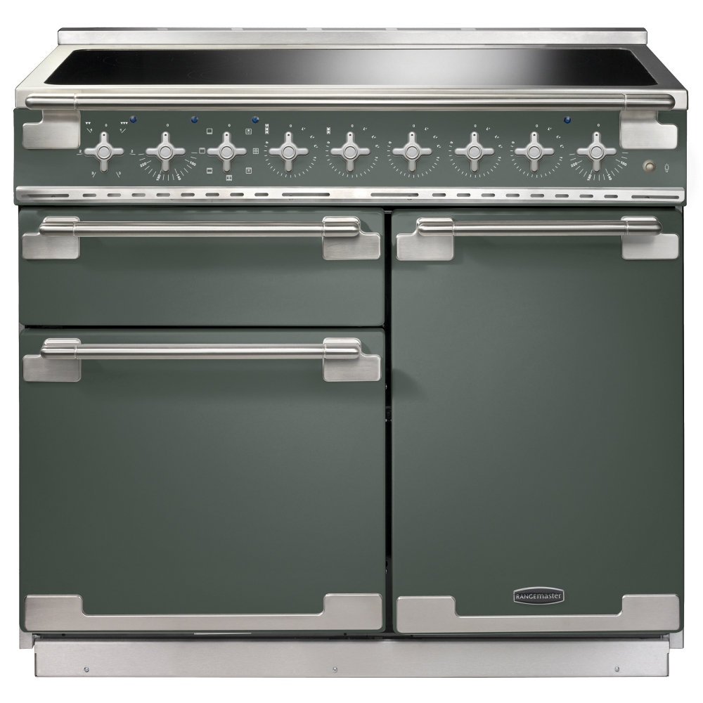 Rangemaster ELS100EIMG Elise 100cm Induction Range Cooker 127050 - MINERAL GREEN