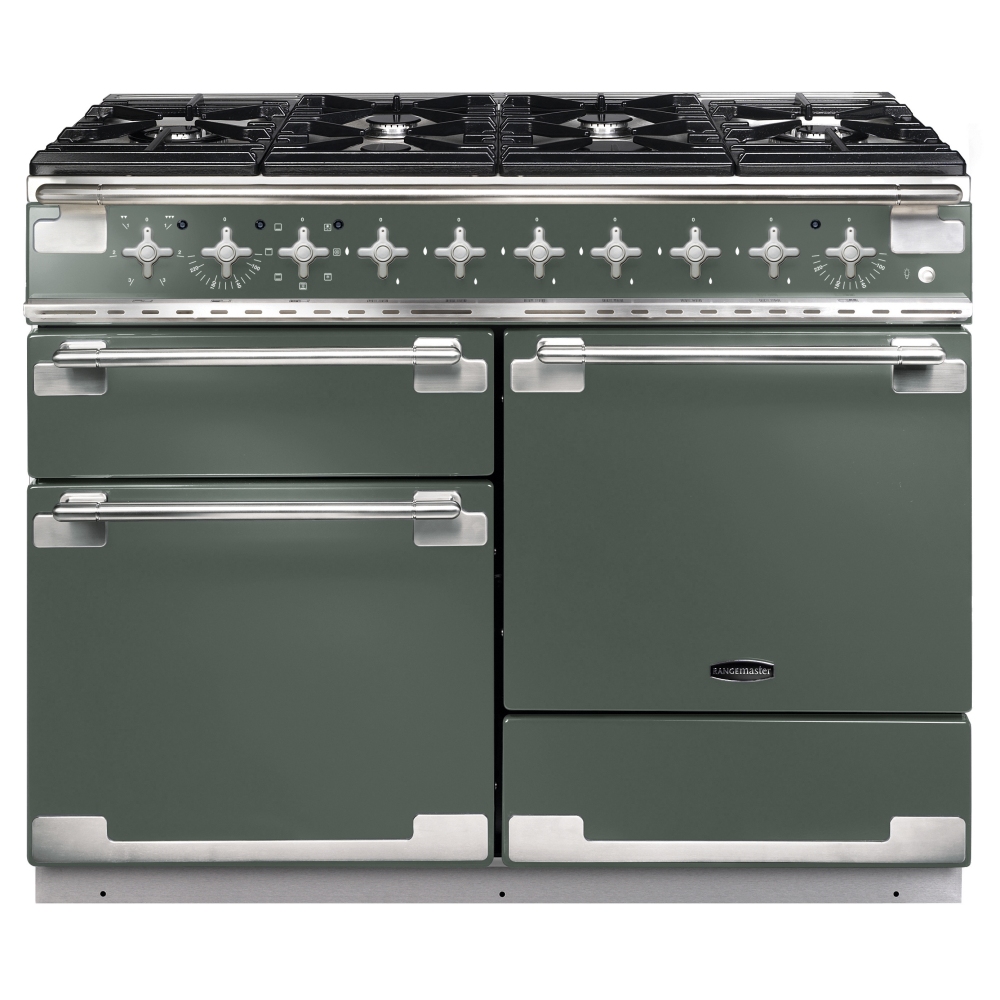 Rangemaster ELS110DFFMG Elise 110cm Dual Fuel Range Cooker 126920 - MINERAL GREEN