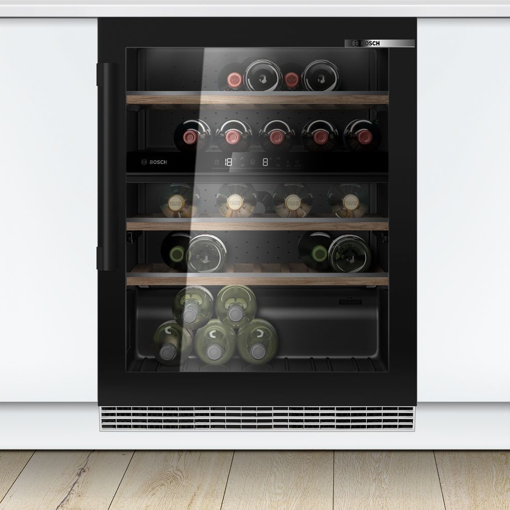 Bosch KUW21AHG0G 60cm Series 6 Undercounter Dual Zone Wine Cooler – BLACK