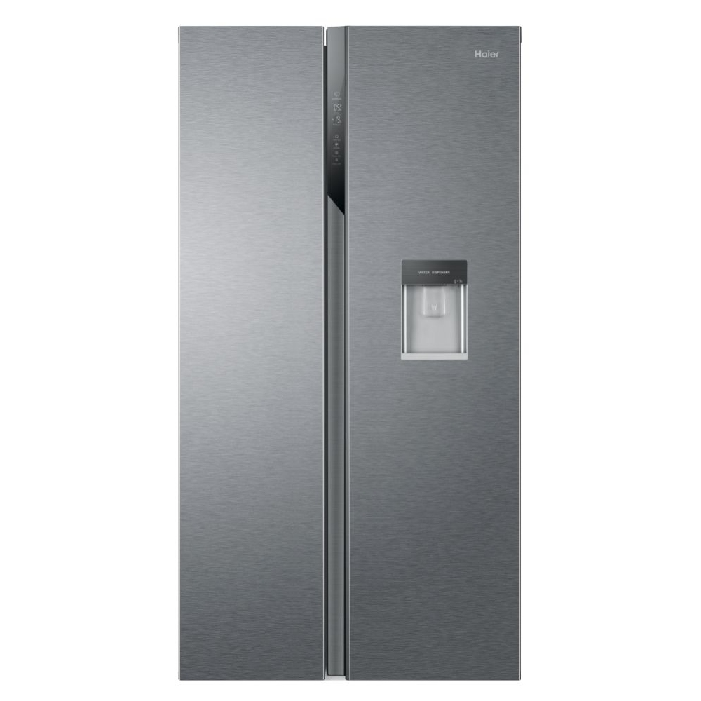 Haier HSR3918EWPG American Style Series 3 Fridge Freezer With Water Dispenser - SILVER