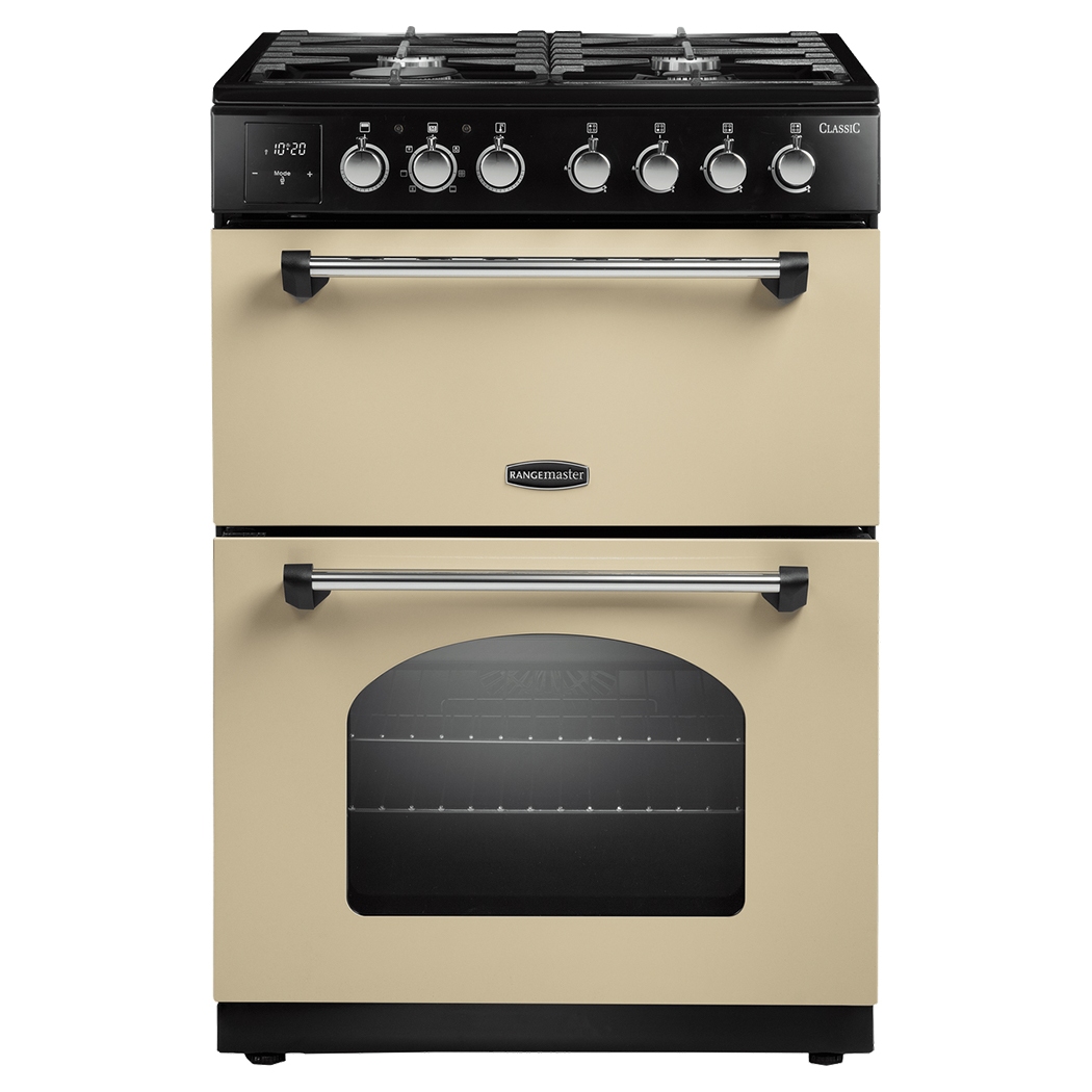 Rangemaster CLA60DFFCR/C Classic 60cm Freestanding Dual Fuel Cooker – CREAM