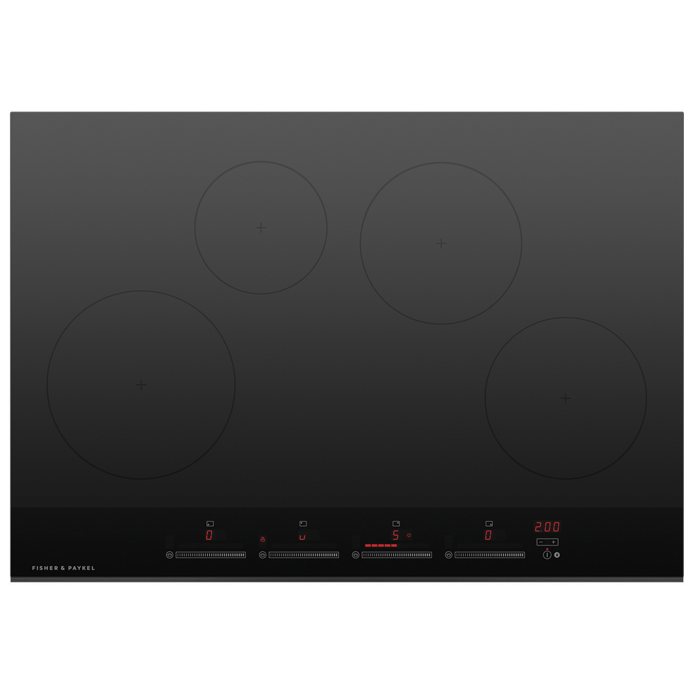 Fisher Paykel CI764DTB4 76cm Series 9 Frameless 4 Zone Induction Hob - BLACK