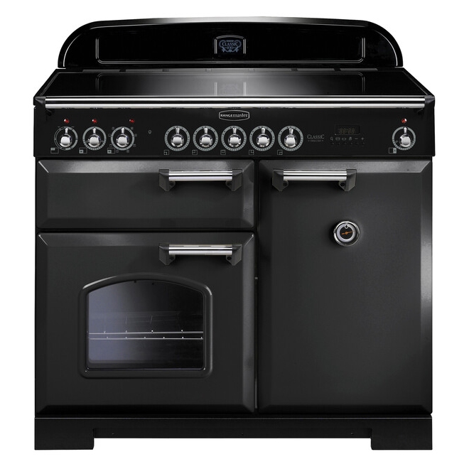 Rangemaster CDL100EICB/C Classic Deluxe 100cm Induction Range Cooker 128610 - CHARCOAL BLACK