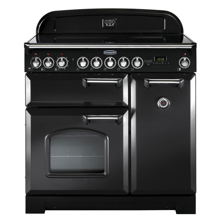 Rangemaster CDL90EICB/C Classic Deluxe 90cm Induction Range Cooker 128460 - CHARCOAL BLACK
