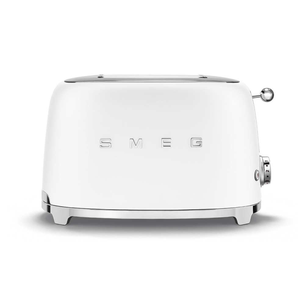 Smeg TSF01WHMUK Retro 2 Slice Toaster - MATT WHITE