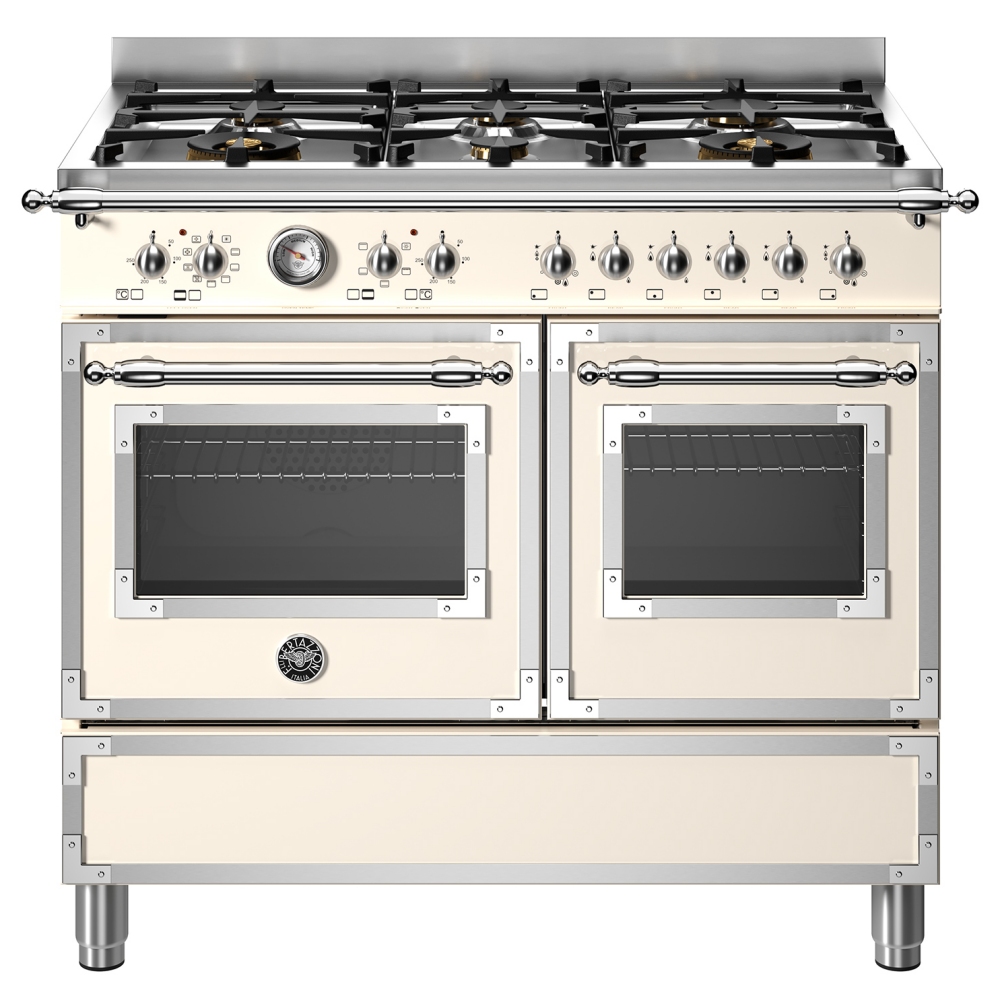 Bertazzoni HER106L2EAVT 100cm Heritage Dual Fuel Range Cooker - IVORY