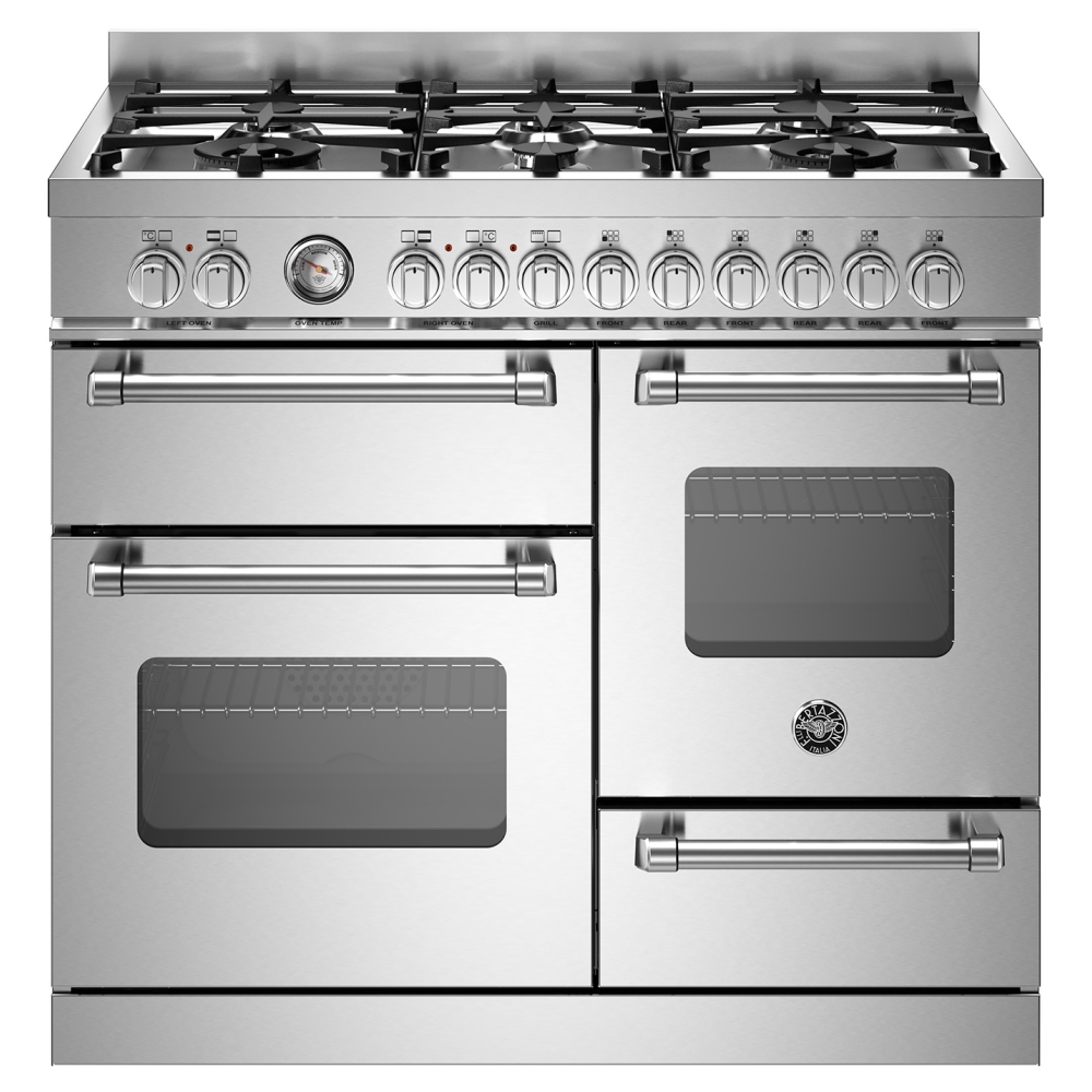 Bertazzoni MAS106L3EXC 100cm Master Series XG Dual Fuel Range Cooker - STAINLESS STEEL