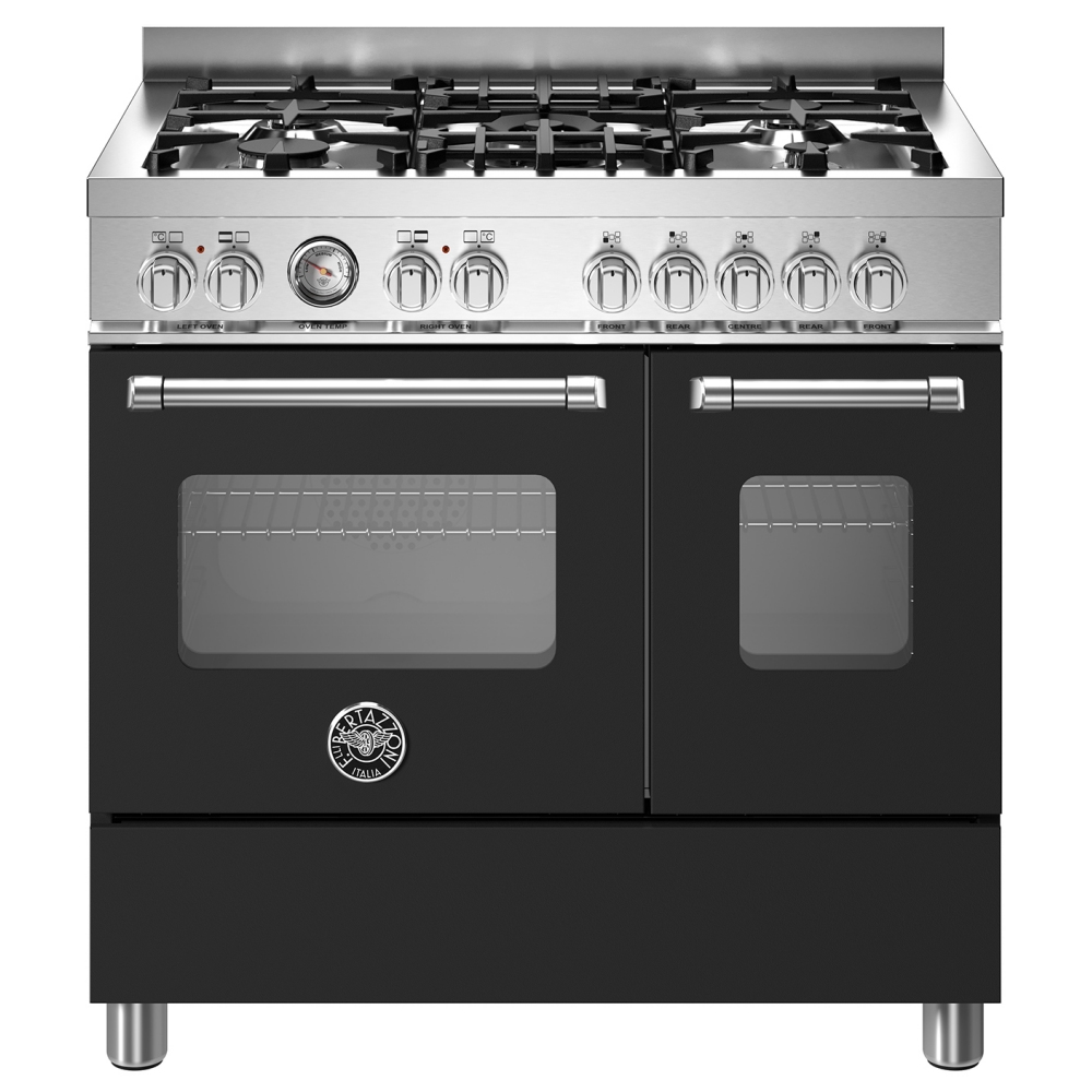 Bertazzoni MAS95C2ENEC 90cm Master Series Dual Fuel Range Cooker - BLACK