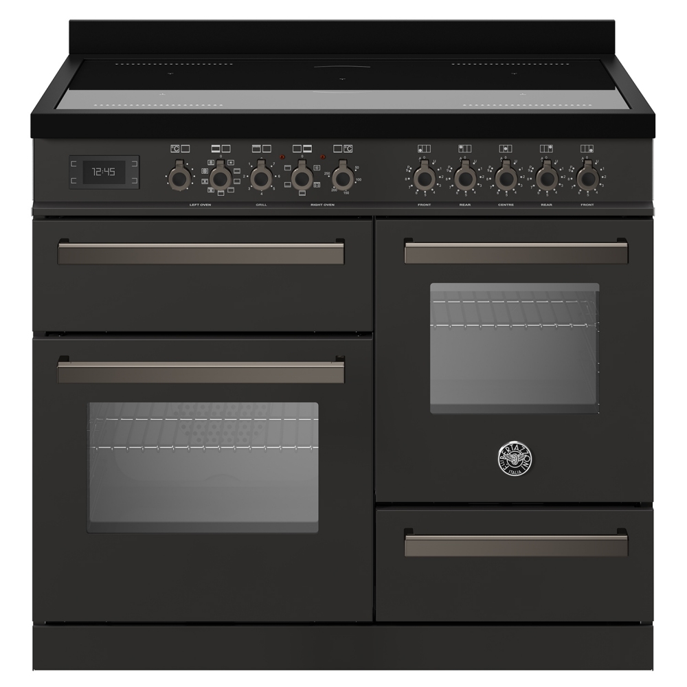 Bertazzoni PRO105I3ECAT 100cm Professional XG Induction Range Cooker - CARBONIO