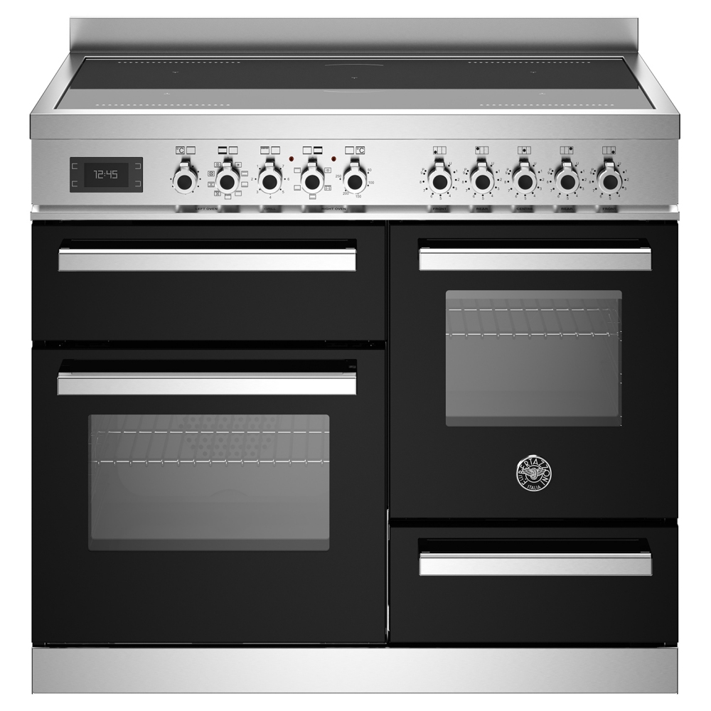 Bertazzoni PRO105I3ENET 100cm Professional XG Induction Range Cooker - BLACK