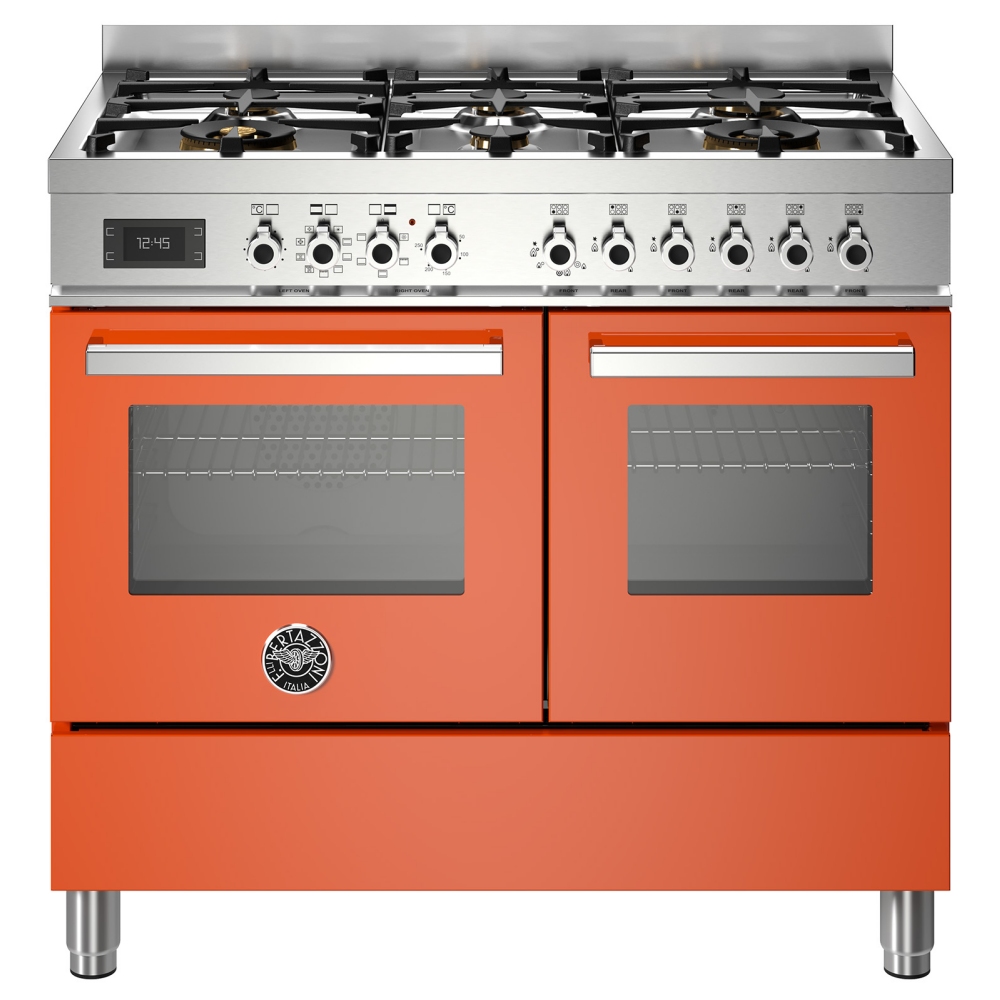 Bertazzoni PRO106L2EART 100cm Professional Dual Fuel Range Cooker - ORANGE