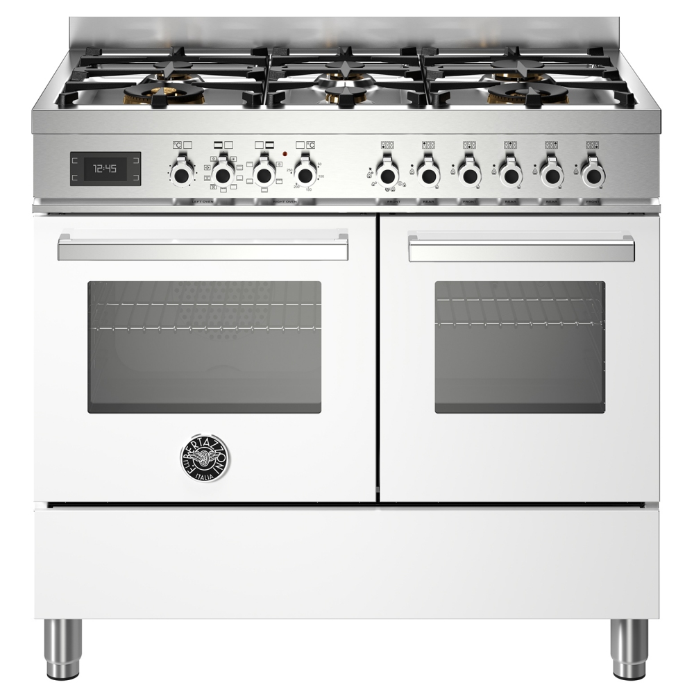Bertazzoni PRO106L2EBIT 100cm Professional Dual Fuel Range Cooker - WHITE