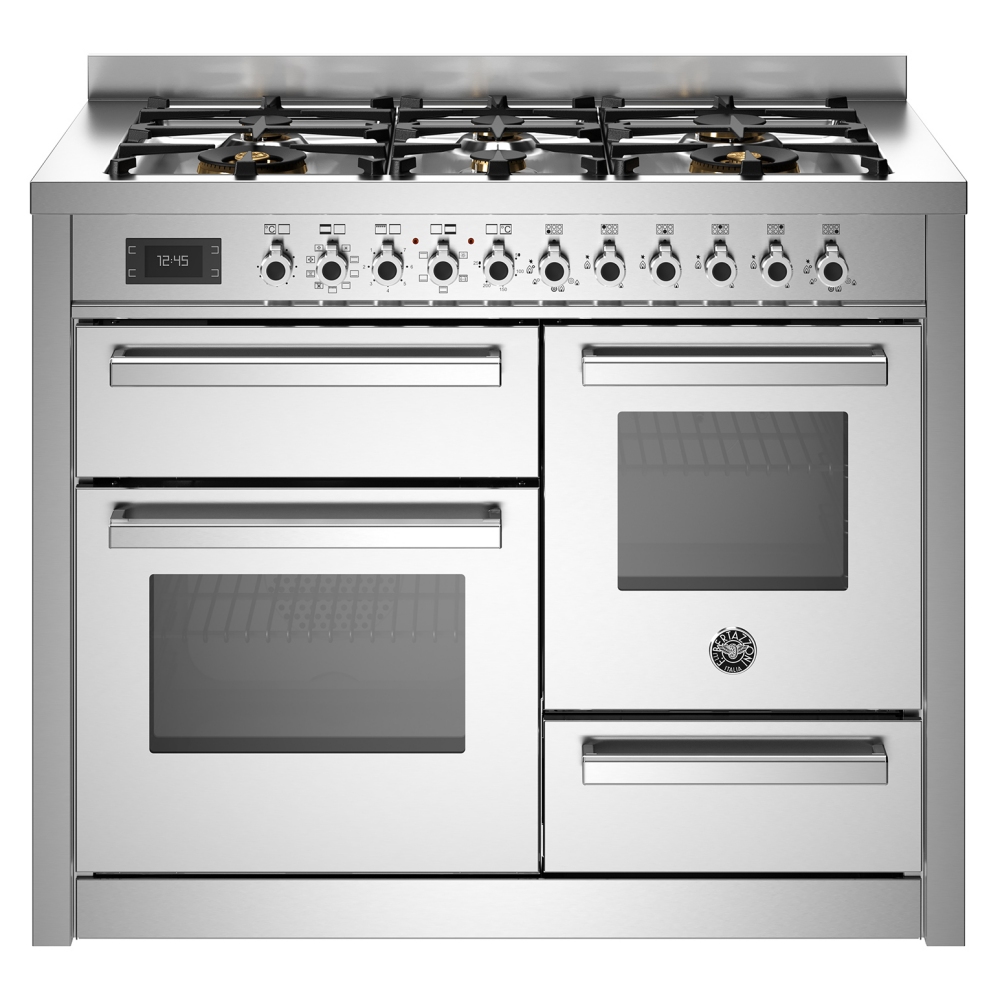 Bertazzoni PRO116L3EXT 110cm Professional XG Dual Fuel Range Cooker - STAINLESS STEEL