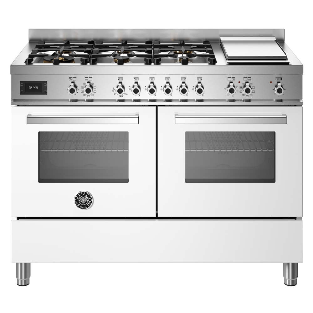 Bertazzoni PRO126G2EBIT 120cm Professional Dual Fuel Range Cooker - WHITE