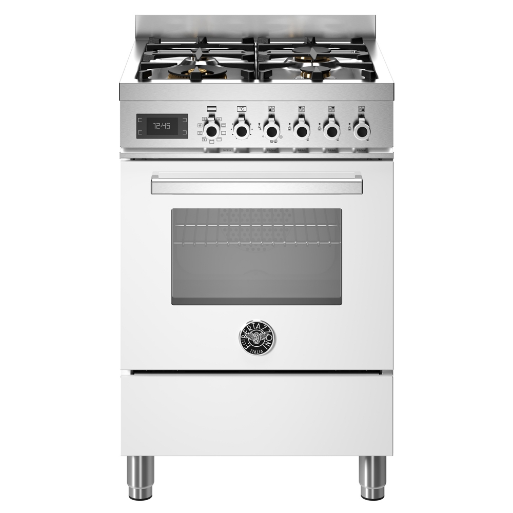 Bertazzoni PRO64L1EBIT 60cm Professional Dual Fuel Cooker - WHITE