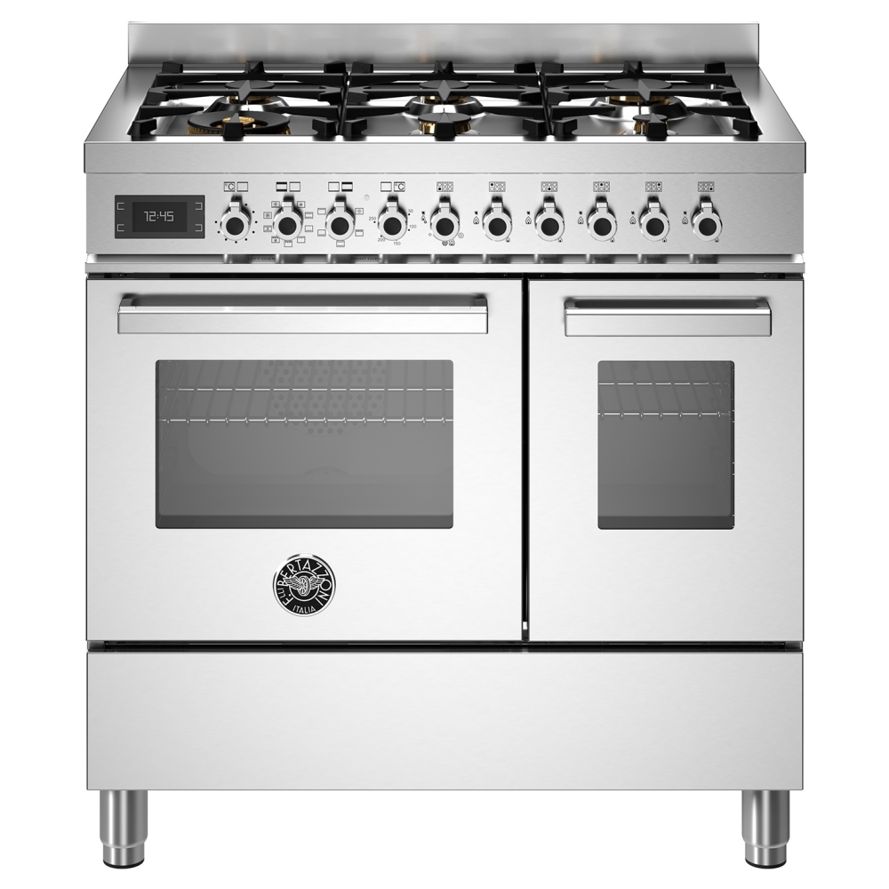 Bertazzoni PRO96L2EXT 90cm Professional Dual Fuel Range Cooker - STAINLESS STEEL