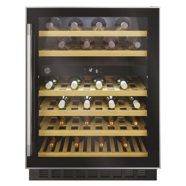 Hoover HWCB60UKN 60cm Undercounter Dual Zone Wine Cooler - BLACK