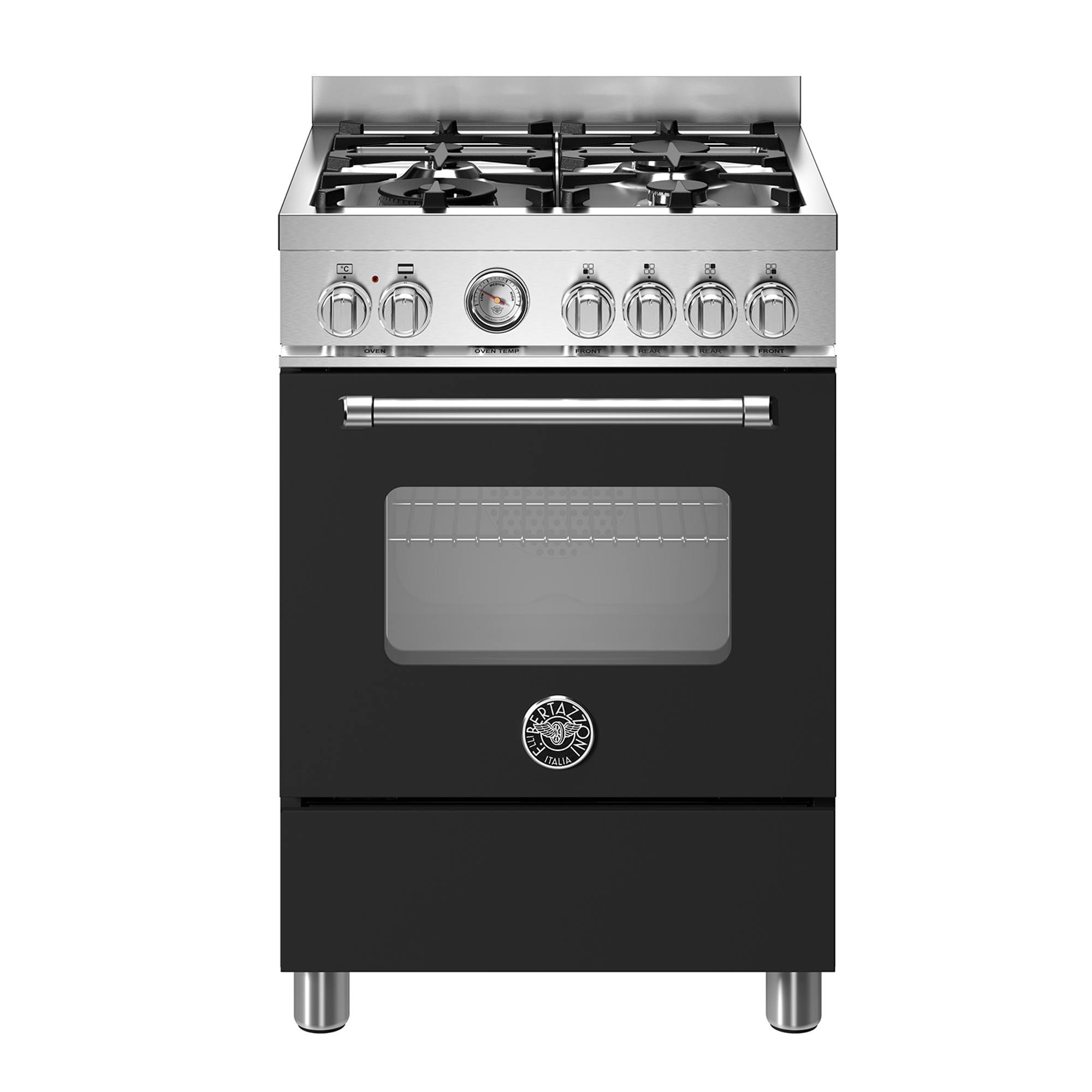 Bertazzoni MAS64L1ENEC 60cm Master Series Freestanding Dual Fuel Cooker - BLACK