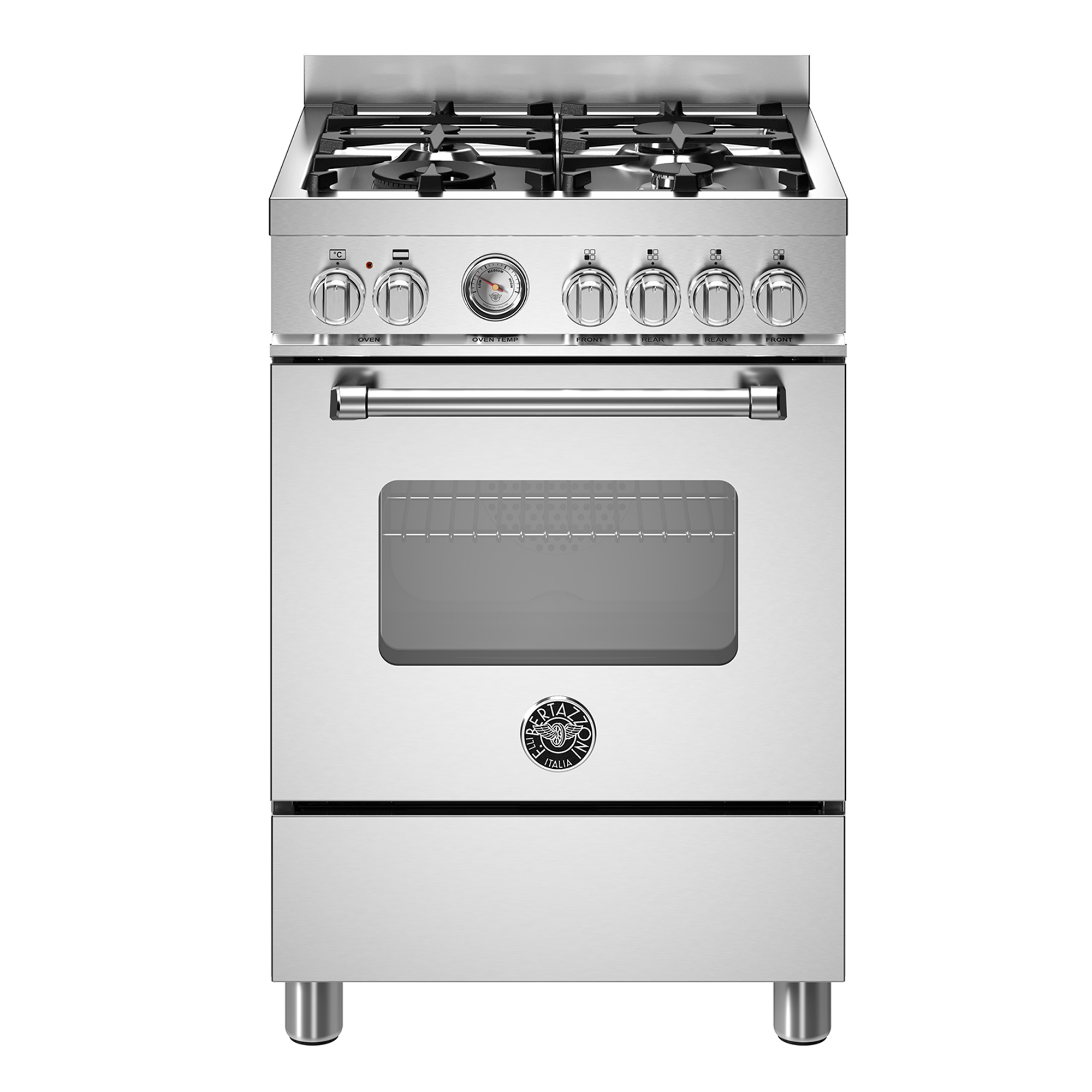 Bertazzoni MAS64L1EXC 60cm Master Series Freestanding Dual Fuel Cooker - STAINLESS STEEL