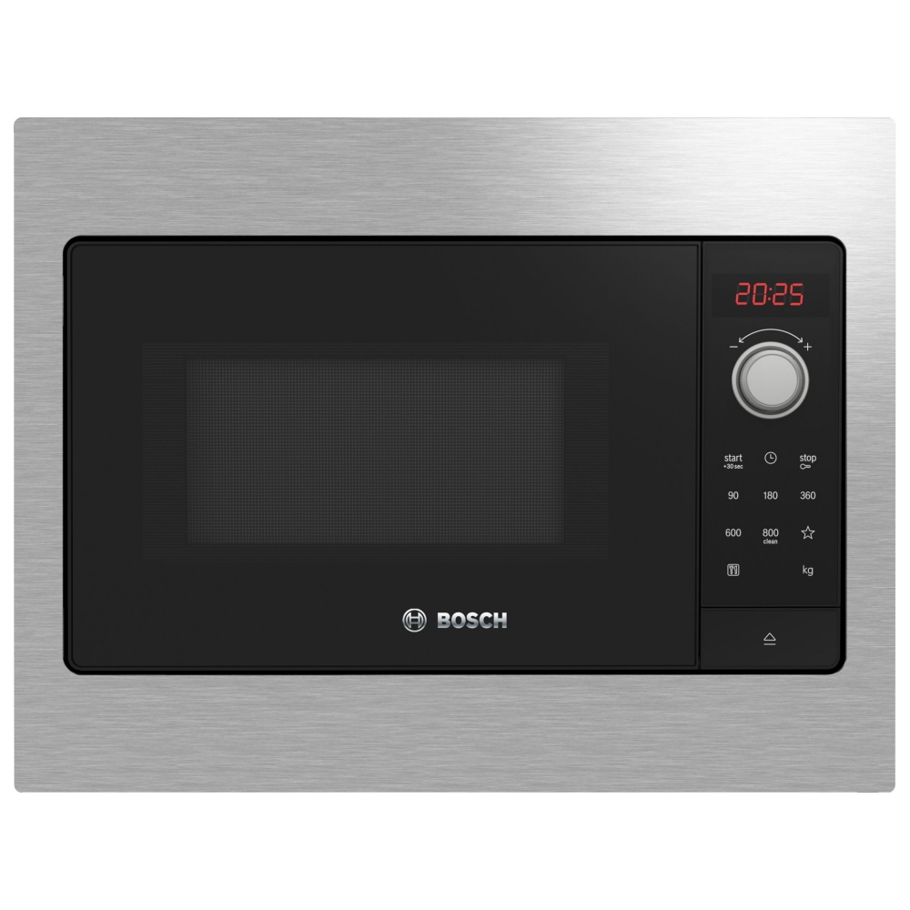 Bosch BFL523MS3B 50cm Wide Series 2 Built In Compact Microwave For Wall Unit - STAINLESS STEEL
