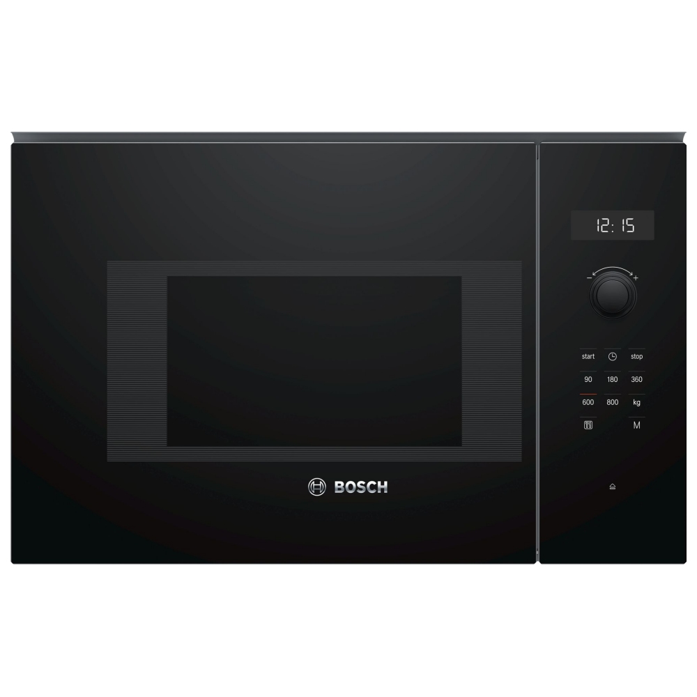 Bosch BFL524MB0B Series 6 60cm Built In Compact Microwave For Wall Unit - BLACK