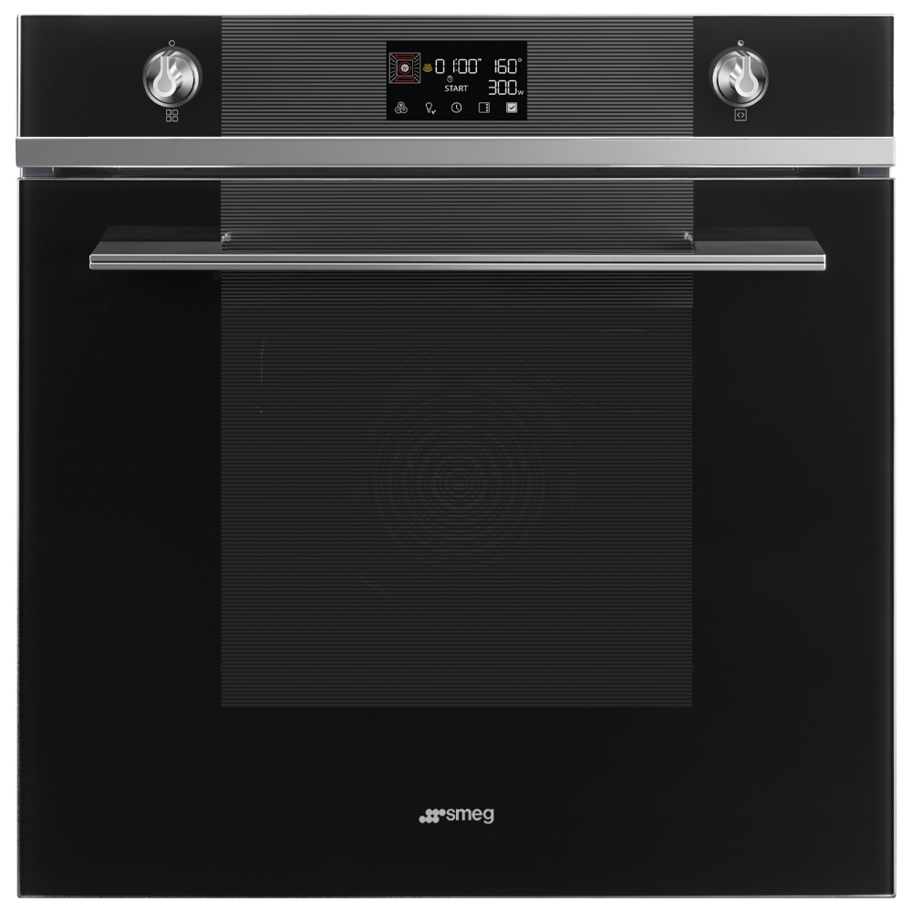 Smeg SO6102M2N Linea SpeedwaveXL Combi Microwave For Tall Housing - BLACK