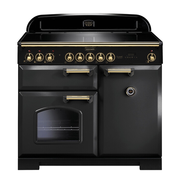 Rangemaster CDL100EICB/B Classic Deluxe 100cm Induction Range Cooker 129570 - CHARCOAL BLACK