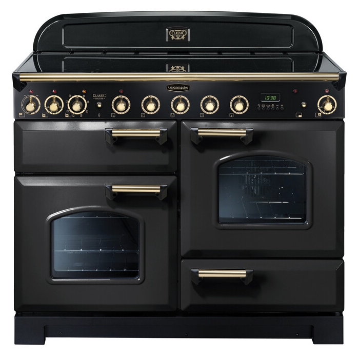 Rangemaster CDL110EICB/B Classic Deluxe 110cm Induction Range Cooker 129630 - CHARCOAL BLACK