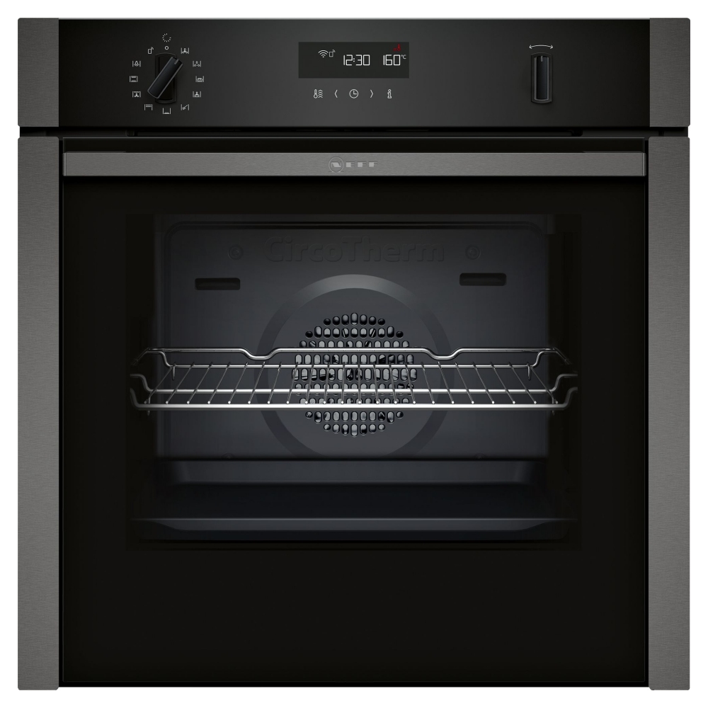 Neff B6ACH7HG0B N50 Slide & Hide Pyrolytic Single Oven – GRAPHITE