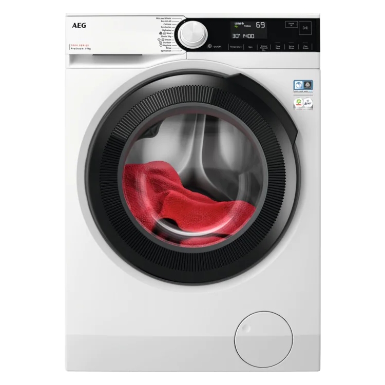 AEG LFR73944B 9kg Series 7000 ProSteam Washing Machine 1400rpm - WHITE