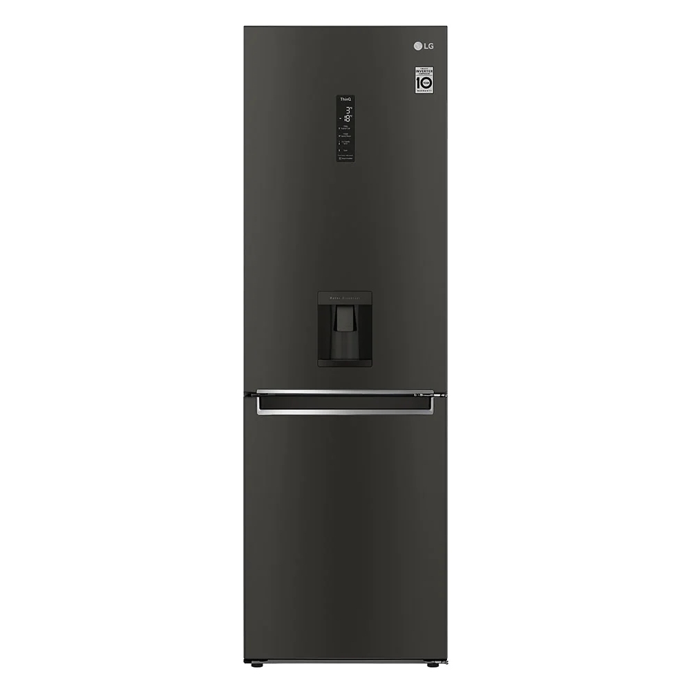 LG GBF61BLHEN 60cm Frost Free Fridge Freezer With Water Dispenser - BLACK STEEL