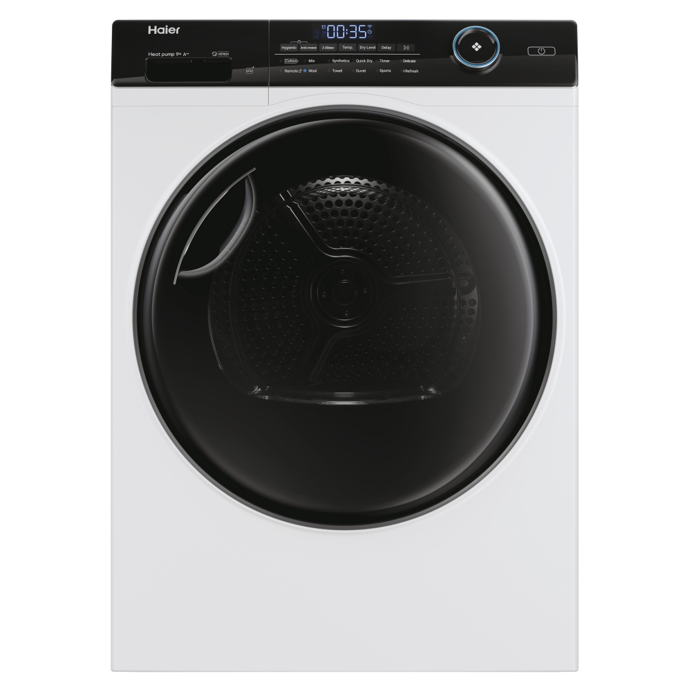 Haier HD90-A3959 9kg I-Pro Series 5 Heat Pump Condenser Tumble Dryer - WHITE