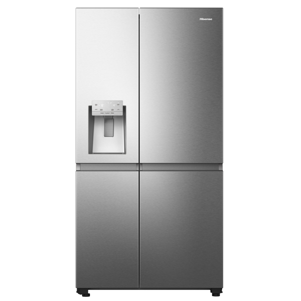 Hisense RS818N4TIE PureFlat Infinite American Style Fridge Freezer Ice & Water Non Plumbed – STAINLESS STEEL