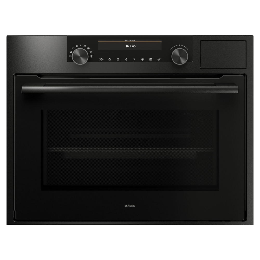 Asko OCSM8487B Combi Microwave With Steam For Tall Housing - BLACK STEEL