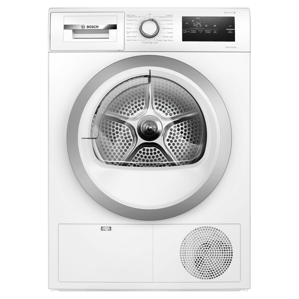 Bosch WTH85223GB 8kg Series 4 Heat Pump Condenser Tumble Dryer - WHITE