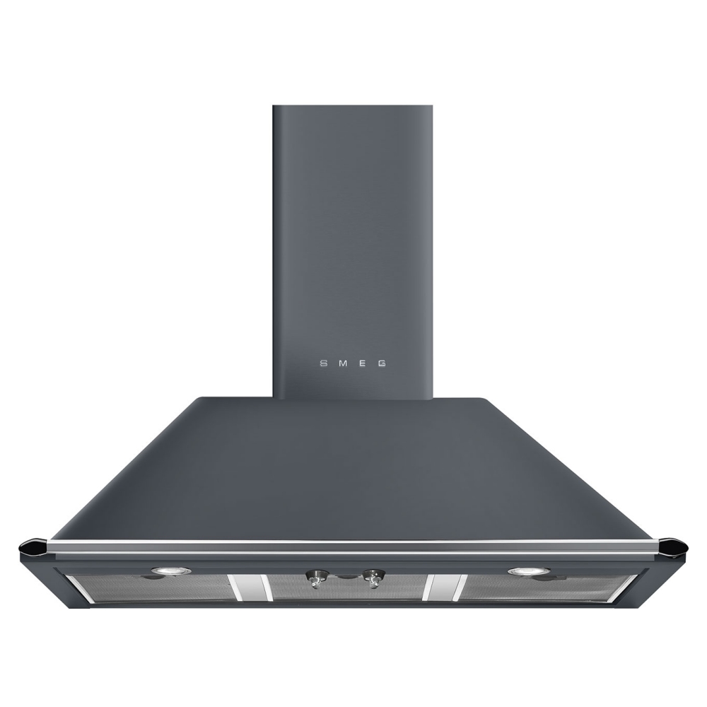 Smeg KT100GRE 100cm Victoria Chimney Hood With Rail - SLATE