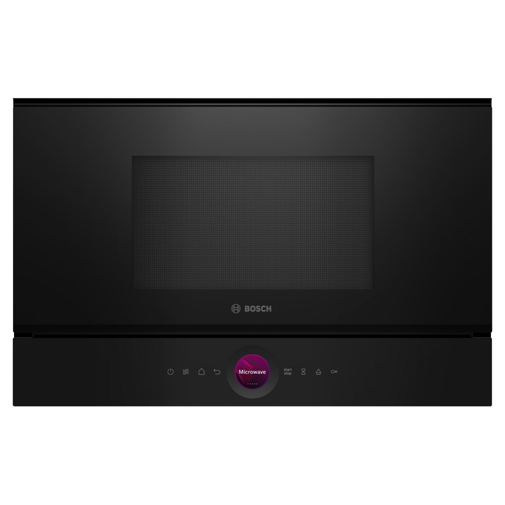 Bosch BFL7221B1B Series 8 60cm Built In Microwave For Wall Unit - BLACK
