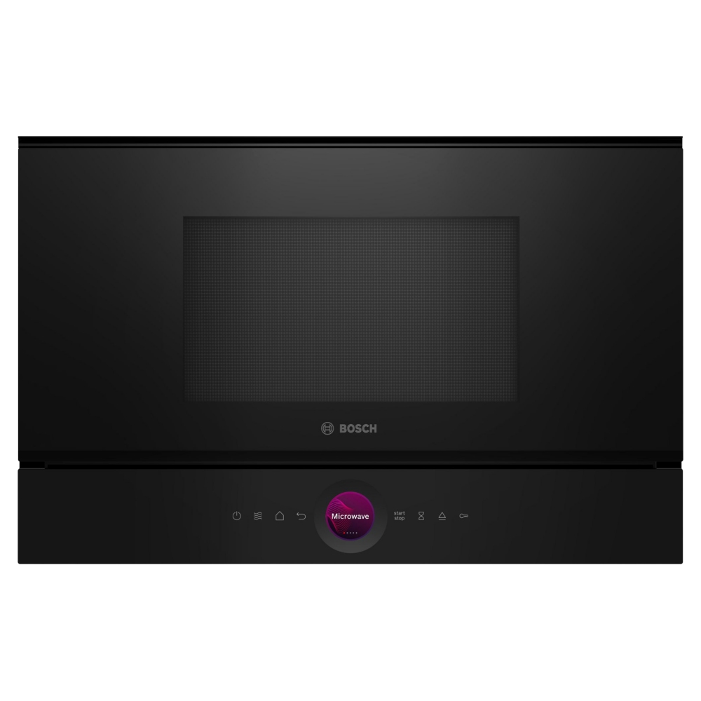 Bosch BFL7221B1B Series 8 Built In Microwave For Wall Unit - BLACK