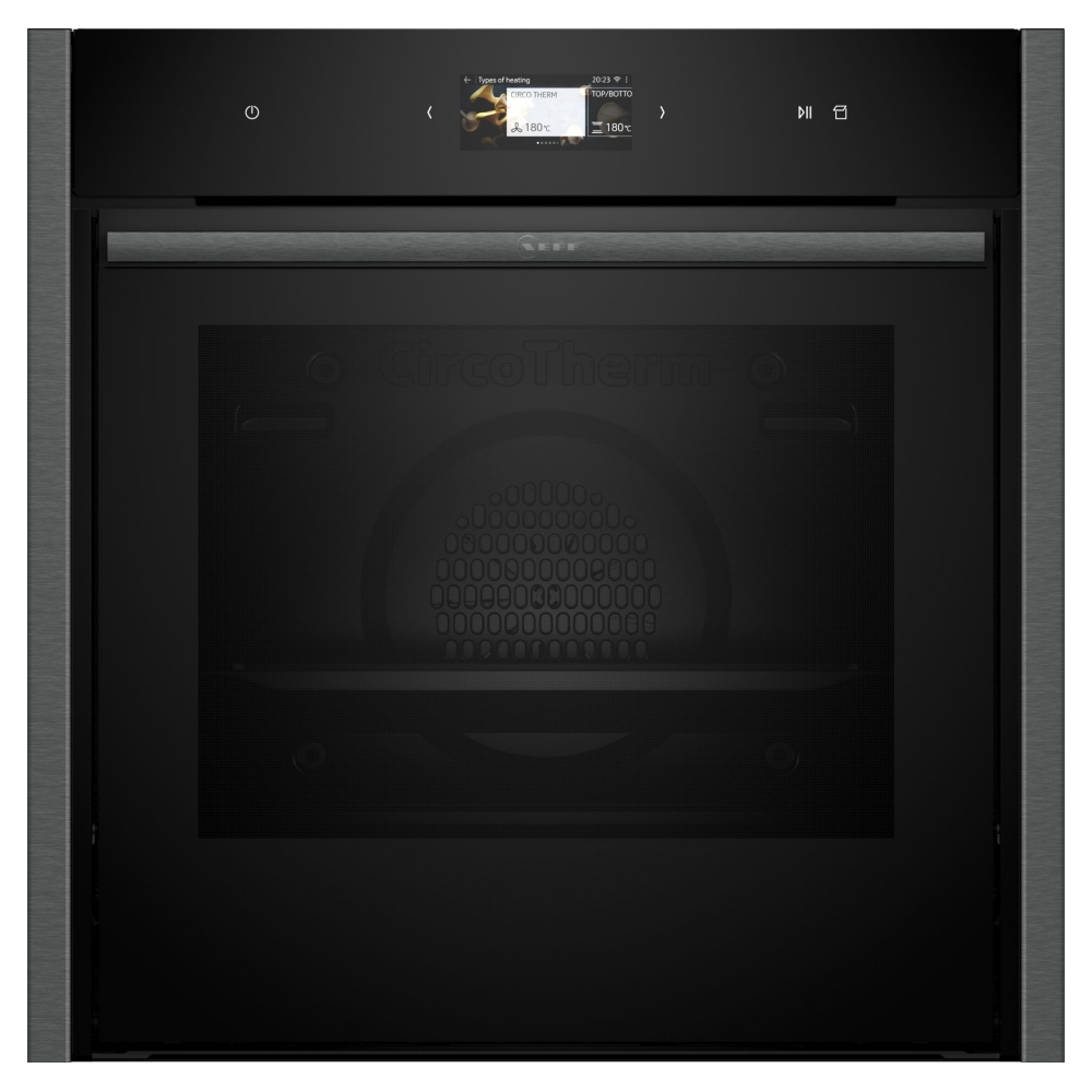 Neff B64FS31G0B N90 Slide & Hide FullSteam Single Oven - GRAPHITE