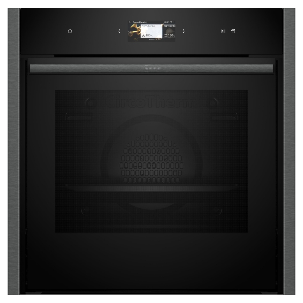 Neff B64VS71G0B N90 Slide & Hide Pyrolytic VarioSteam Single Oven - GRAPHITE