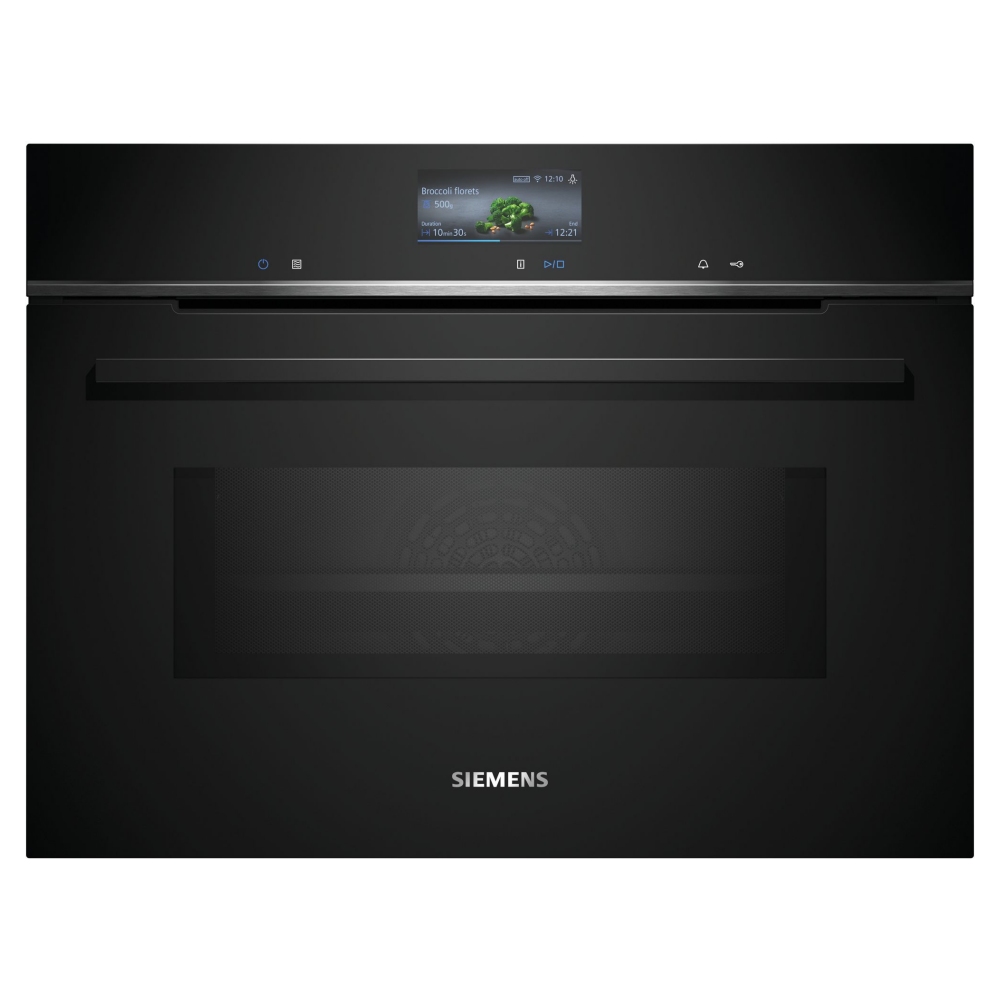 Siemens CM776G1B1B IQ-700 Pyrolytic Combination Microwave Oven For Tall Housing - BLACK