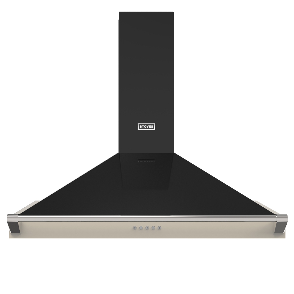 Stoves RICHMOND CHIM90PYRCRM 90cm Chimney Hood With Rail – CREAM