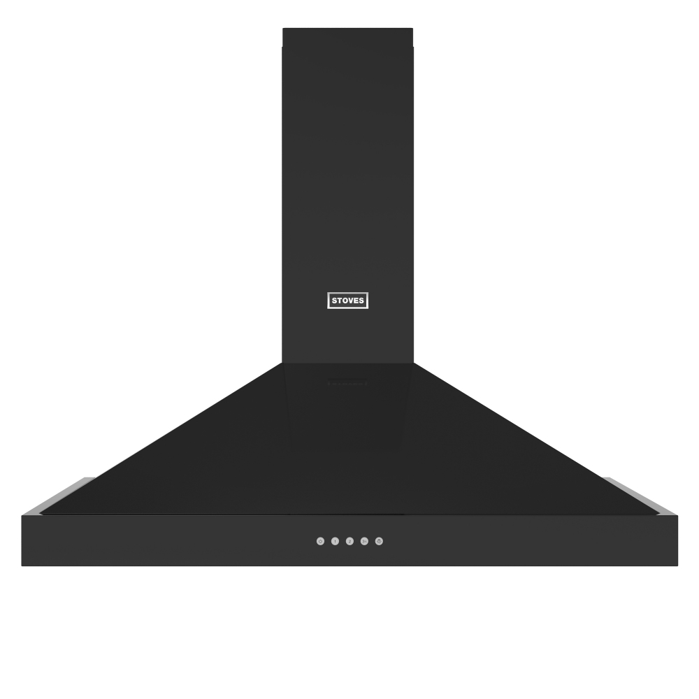 Stoves STERLING CHIM90PYRBLK 1650 90cm Chimney Hood – BLACK