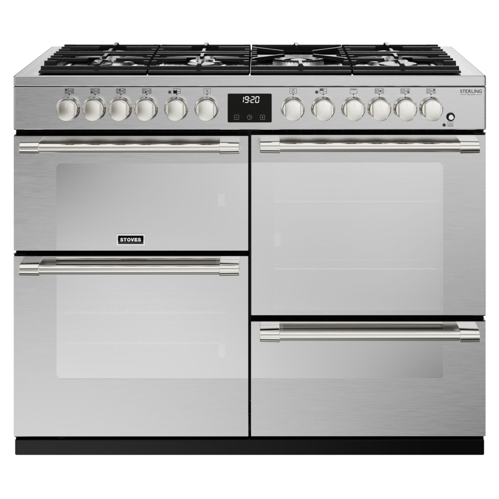 Stoves ST DX STER D1100DF SS 11476 Sterling Deluxe 110cm Dual Fuel Range Cooker - STAINLESS STEEL