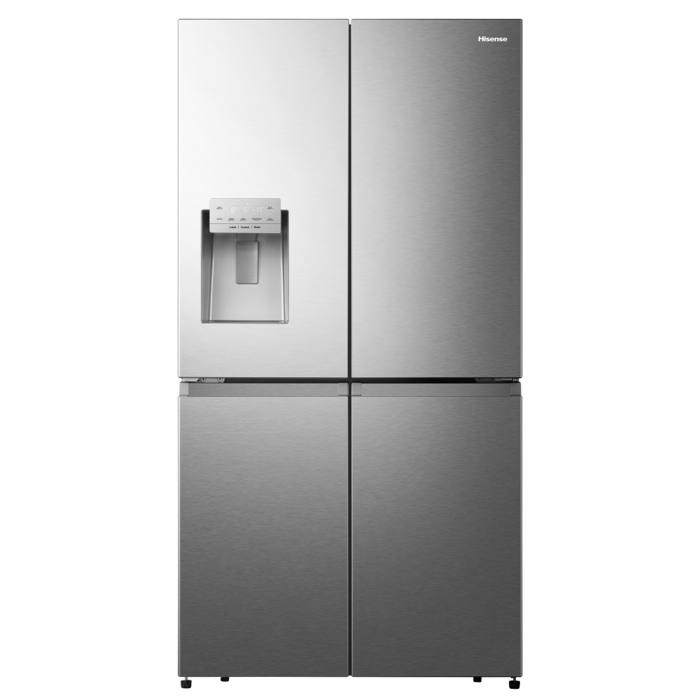 Hisense RQ760N4SASE PureFlat Infinite Four Door American Style Fridge Freezer With Ice & Water Non Plumbed – SILVER
